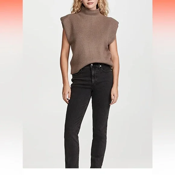 Himosyber size small taupe sweater vest - Picture 3 of 8